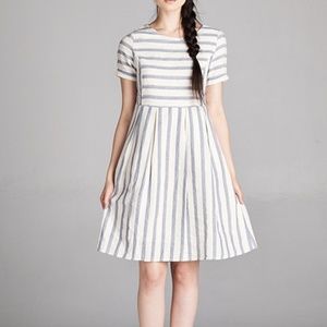orange creek striped dress